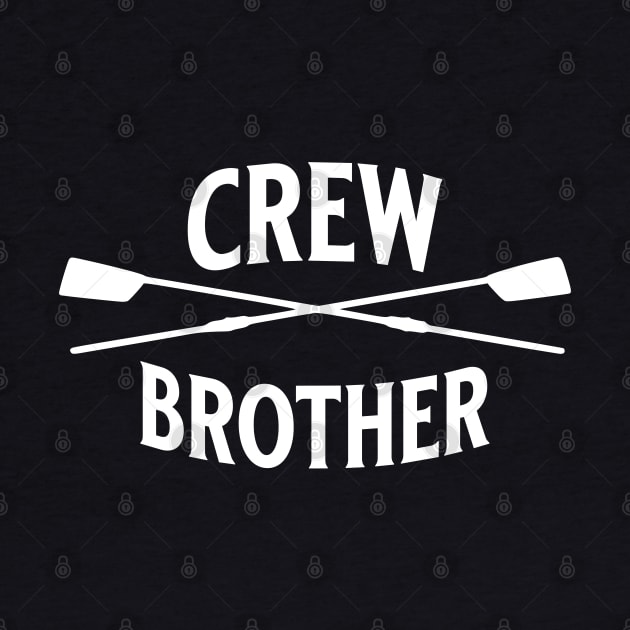 Crew Rowing Brother Sculling Vintage Crossed Oars by TGKelly